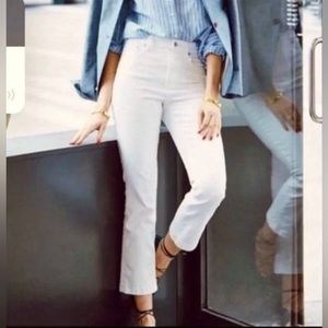 J Crew White Billie Demi Boot Crop